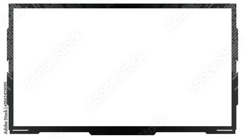 Stream overlay webcam border panel template