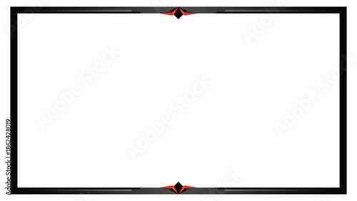Stream overlay webcam border panel template
