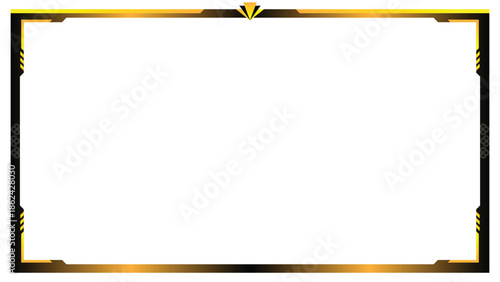Stream overlay webcam border panel template