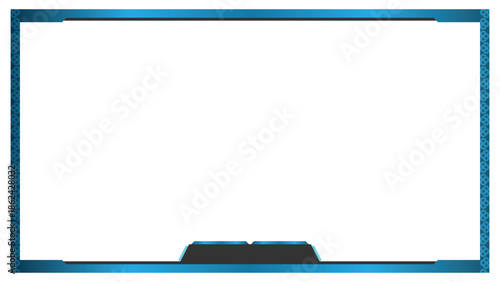 Stream overlay webcam border panel template