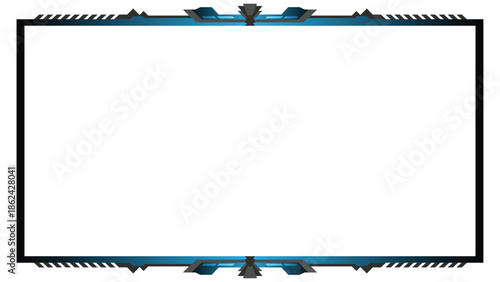 Stream overlay webcam border panel template