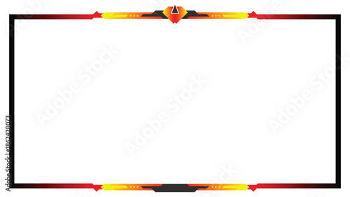 Stream overlay webcam border panel template