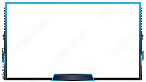 Stream overlay webcam border panel template