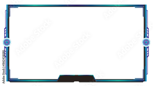 Stream overlay webcam border panel template