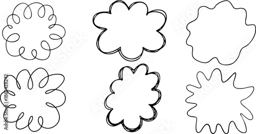 Hand-Drawn Speech & Thought Bubble Frame Collection Set