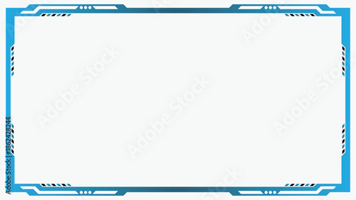 Stream overlay webcam border panel template