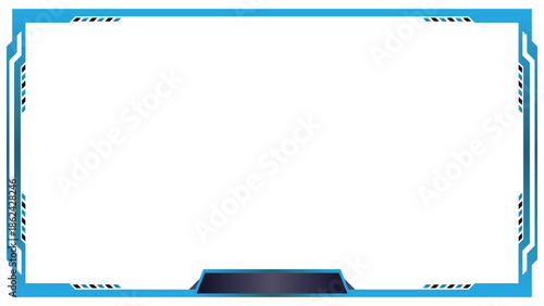 Stream overlay webcam border panel template