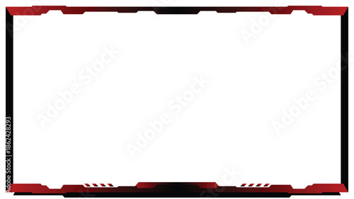 Stream overlay webcam border panel template