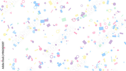 Celebration Confetti Falling Pastel Soft Colors Background