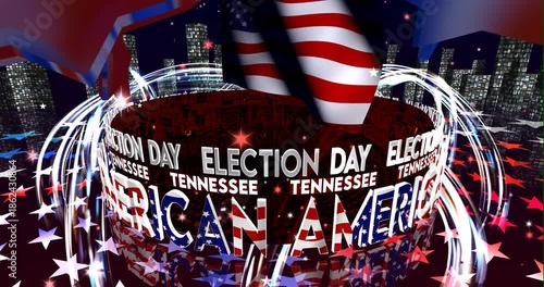 Election Day in Tennessee – American Voting, Democracy and Patriotic Background Video
