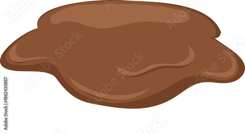Mud Puddle Cartoon Vector Illustration