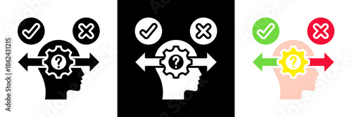 Decision Icon Set Glyph vector Illustration 