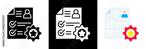 Criteria Icon Set Glyph vector Illustration 