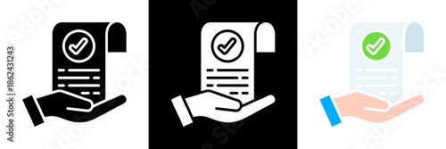 Conclusion Icon Set Glyph vector Illustration 