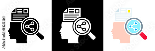 Context Icon Set Glyph vector Illustration 