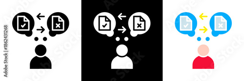 Compare Icon Set Glyph vector Illustration 