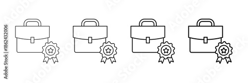 Brand Identity Icons Vector Set In Different Stroke Line Style