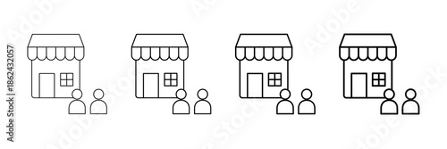 Partner Icons Vector Set In Different Stroke Line Style