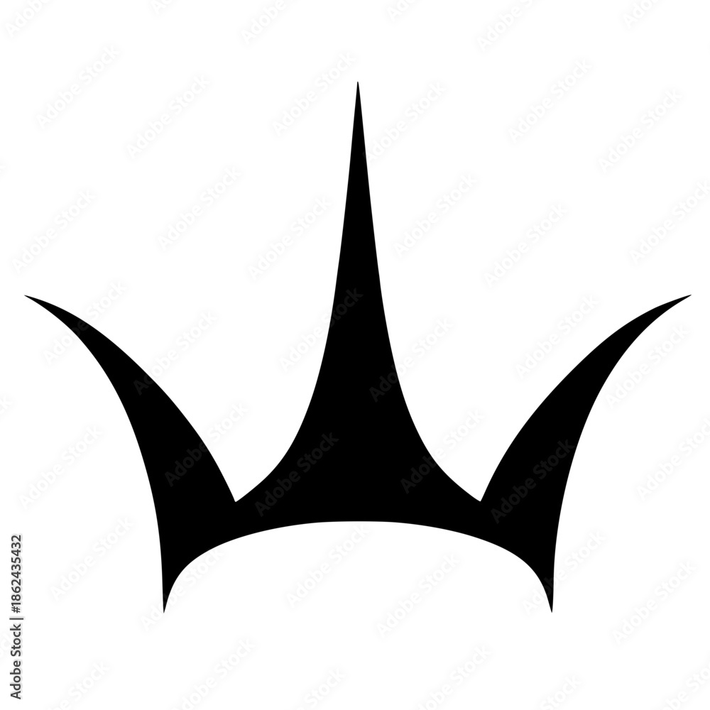 Fototapeta premium Devil crown logo silhouette vector design