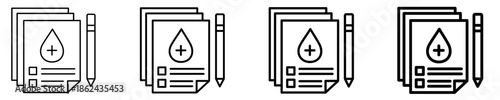 Blood Analysis Icon Set Different Style Collection
