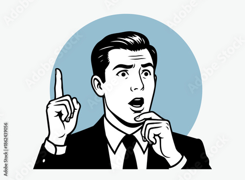 Businessman Having Sudden Idea Illustration