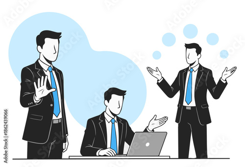 Business Team Discussion Illustration