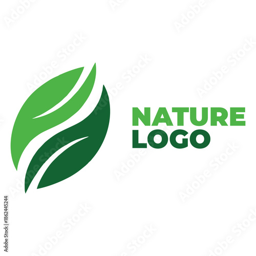 Green Leaf Logo Design Representing Nature and Organic Growth