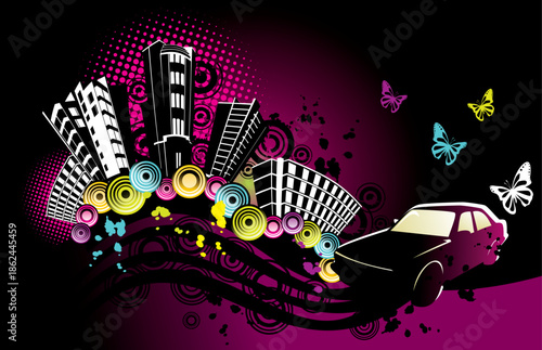 Vector ancient building design