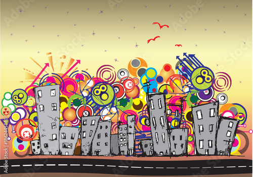 Vector ancient building design