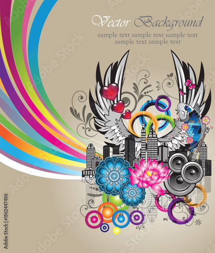 Vector ancient building design