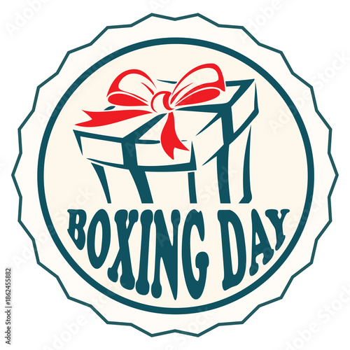 Boxing Day round sticker