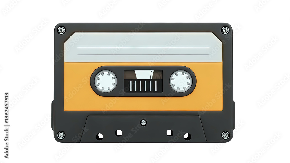 Fototapeta premium Orange and Black Cassette Tape
