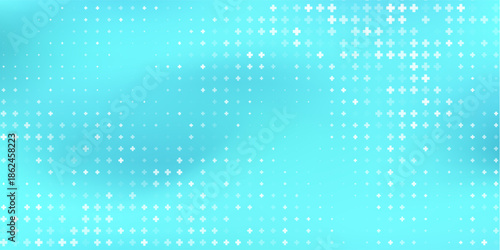 Light blue background with a medical cross pattern. a light gradient. minimalist style. vector illustration. research concept design. minimalistic template.