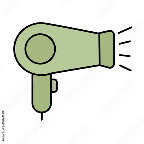 Eco Mode Hair Dryer Appliance Icon