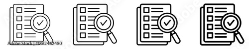 Project Evaluation Icon Set Different Style Collection
