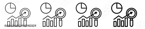 Market Research Icon Set Different Style Collection