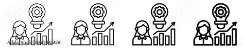 Business Intelligence Icon Set Different Style Collection