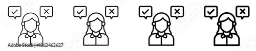 Decision Making Icon Set Different Style Collection