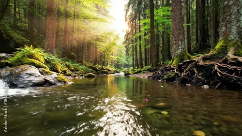 Enchanting Forest Stream - A Serene Nature Escape.