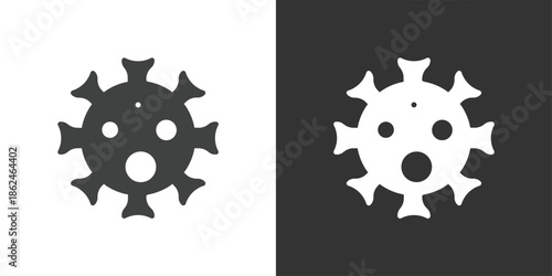 Virus Cell Symbol icon. Solid glyph series icon