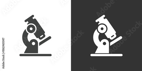 Laboratory Microscope icon. Solid glyph series icon
