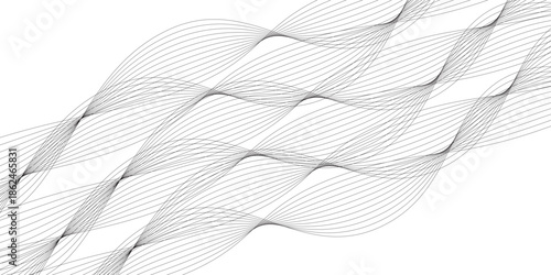 Abstract vector background with black wavy lines.  black wavy lines on white background EPS10.