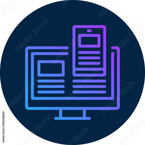 Digital platform icon isolated on white background. vector illustration icon for Blockchain technology