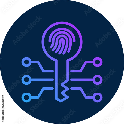 Digital key icon isolated on white background. vector illustration icon for Blockchain technology