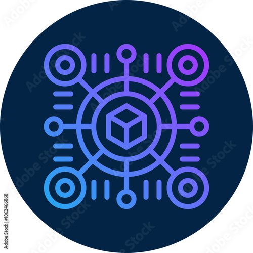 Token icon isolated on white background. vector illustration icon for Blockchain technology