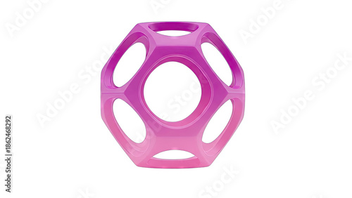 Pink Geometric Orb with Openings