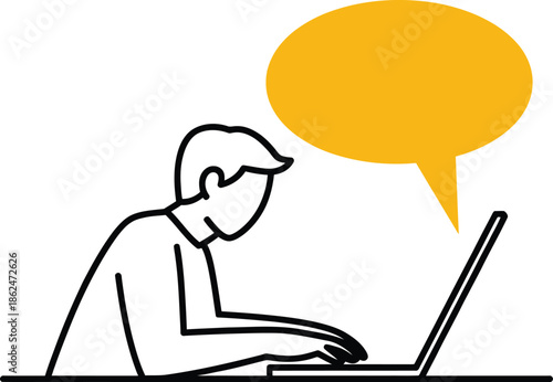 AI Customer Support Chat Illustration on Screen