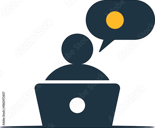 AI Customer Support Chat Illustration on Screen