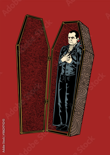 vampire halloween coffin dracula