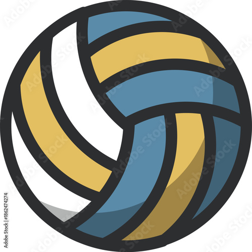 Volleyball sport icon graphic representation isolated on white background